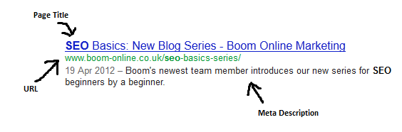 Pointing Out Page Title And Meta Description In Google