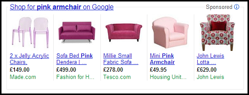 pink armchair