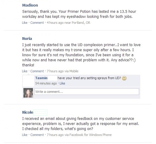 Urban Decay Facebook
