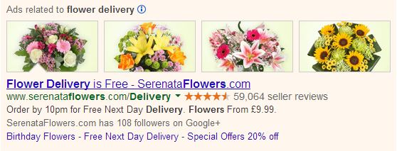text ad with extensions