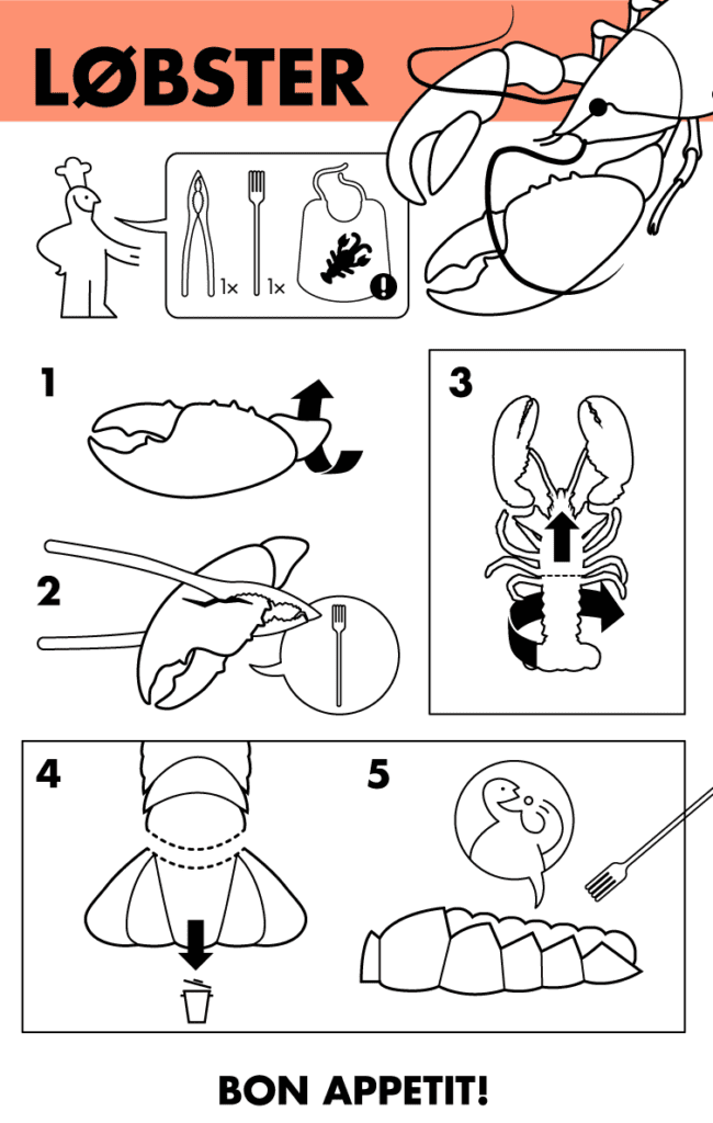 How to eat Lobster infographic