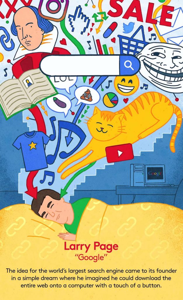 Larry Page dreaming about Google